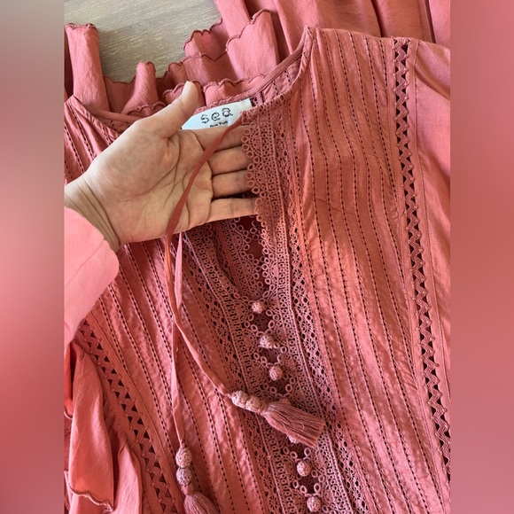 SEA NY RUFFLE DRESS SIZE 4 - Picture 5 of 8